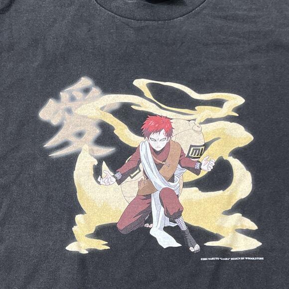Vintage 2001 Gaara T-Shirt Naruto Black Size XL RARE - Picture 2 of 8